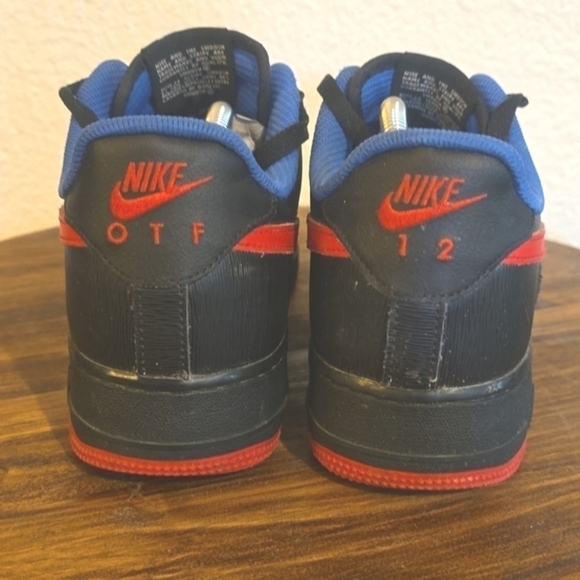 Nike Air Force 1 Black RED SWOOSH Athletic Shoes Mens Sneakers Sz.10 main image 7